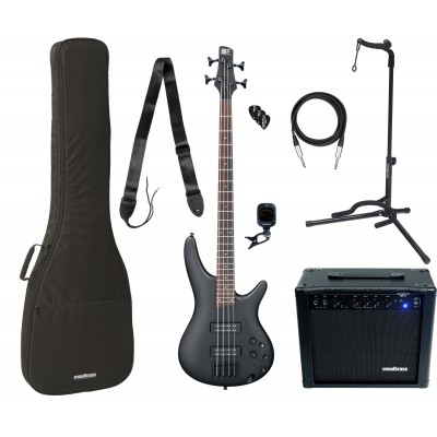 IBANEZ Sr300Eb-Wk-Weathered Black Full Bundle