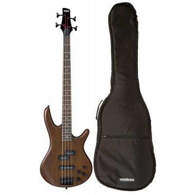 IBANEZ Pack GSR200B-wnf-walnut Flat Gio + Housse
