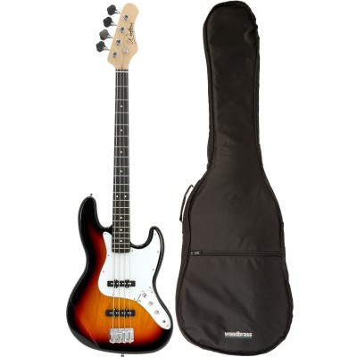 WOODBRASS Pack PB100 Sunburst + Housse