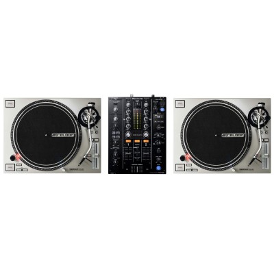 Pack Regie DJ Vinyle : RP 7000 MK2 Silver + DJM-450