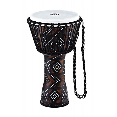 MEINL PERCUSSION 12" ROPE TUNED TRAVEL SERIES DJEMBE, SYNTHETIC HEAD (PATENTED), KANGA SARONG