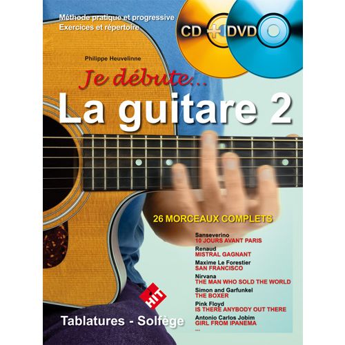 HEUVELINNE P. - JE DEBUTE LA GUITARE VOL.2 + CD + DVD