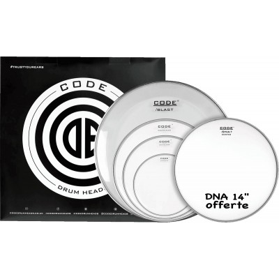CODE DRUM HEAD FULL PACK DNA CLEAR 10/12/14/20 + 14DNA SABLEE