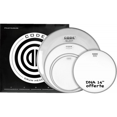 CODE DRUM HEAD FULL PACK DNA CLEAR 12/13/16/22 + 14DNA SABLEE