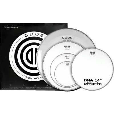 CODE DRUM HEAD FULL PACK DNA SABLEE 10/12/16/22 + 14" DNA SABLEE