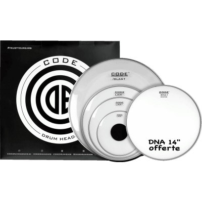 CODE DRUM HEAD FULL PACK LAW CLEAR 10/12/14/20 + 14DNA SABLEE