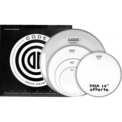 CODE DRUM HEAD FULL PACK SIGNAL SABLEE 10/12/16/22 + 14DNA SABLEE