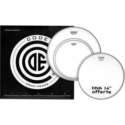 Code Drum Head Tom Pack Dna Sablee Standard 12/13/16/+ 14 Dna Sablee