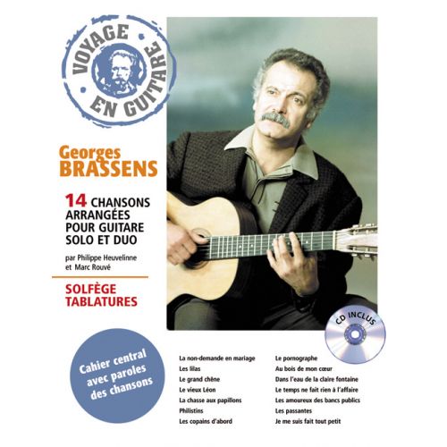 BRASSENS GEORGES - VOYAGE EN GUITARE + CD - GUITARE TAB