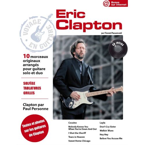 Clapton Eric - Voyage En Guitare + Cd - Guitare Tab 