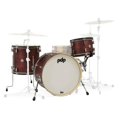 Pdp By Dw Kit Pdp Concept Classic Wood Hoop 3 Futs 22,13,16 Ox Blood Stain - Pdcc2213ob