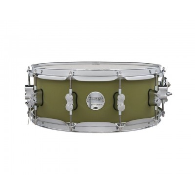 PDP by DW CAISSE CLAIRE CONCEPT MAPLE FINISH PLY 14 X 5,5SATIN OLIVE PDCM5514SSSO