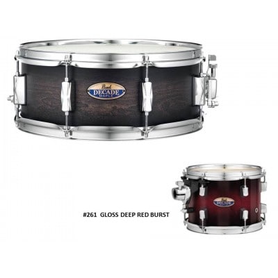Pearl Dmp1455sc-261 - Caisse Claire Decade Maple 14x5,5 Gloss Deep Red Burst