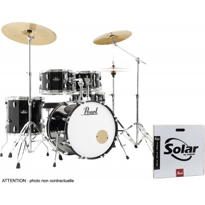 PEARL DRUMS ROADSHOW FUSION 20 + PACK SOLAR SABIAN JET BLACK