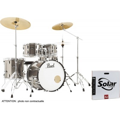 PEARL DRUMS ROADSHOW FUSION 20 + PACK SOLAR SABIAN 2C BRONZE METALLIC