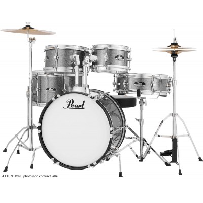 PEARL DRUMS ROADSHOW JUNIOR 16 GRINDSTONE SPARKLE + SOLAR CYMBALS