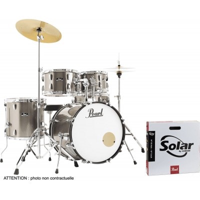 PEARL DRUMS ROADSHOW FUSION 20" + PACK SOLAR SABIAN BRONZE METALLIC