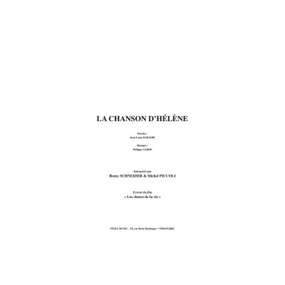 CAPTE NOTE SARDE PHILIPPE - LA CHANSON D