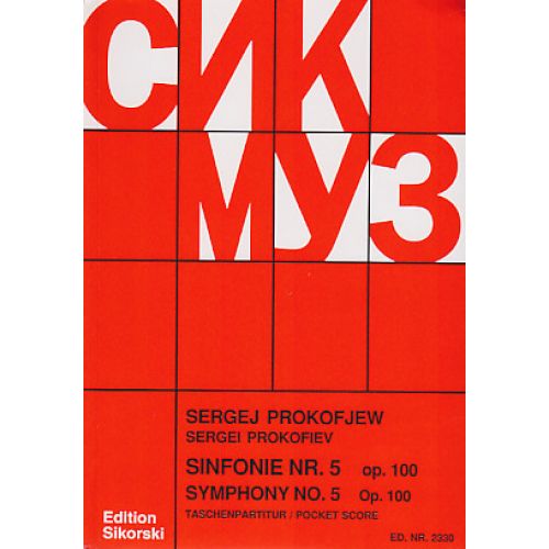 CHANT DU MONDE Prokofiev S. - Symphonie N° 5 Op. 100 - Conducteur