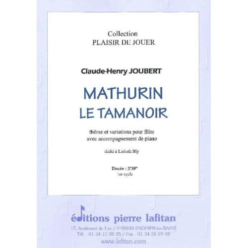 JOUBERT CLAUDE-HENRY - MATHURIN LE TAMANOIR - FLUTE ET PIANO