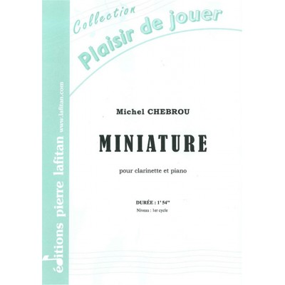 CHEBROU M. - MINIATURE - CLARINETTE ET PIANO 