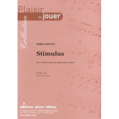 LAFITAN HAVET DIDIER - STIMULUS - EUPHONIUM ET PIANO