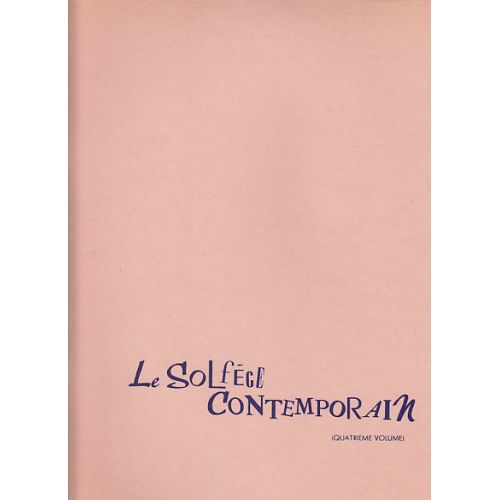 BEAUCAMP A. - LE SOLFEGE CONTEMPORAIN VOL.4 - ACCOMPAGNEMENT