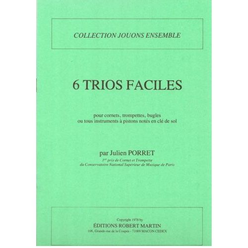 PORRET J. - SIX TRIOS FACILES