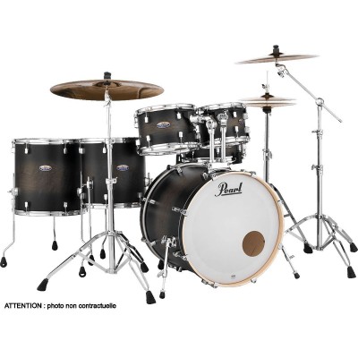 PEARL DRUMS DECADE MAPLE ROCK STUDIO 22 SATIN BLACK BURST