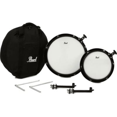 PEARL DRUMS COMPACT TRAVELER TOMS 10-14 WITH TOMS ATTACHMENTS AND BAG