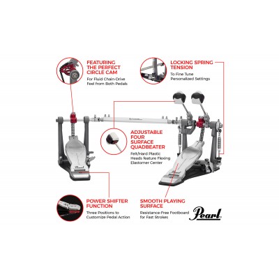 Pearl Drums Hardware P-1032R - ELIMINATOR SOLO RED - Dubbel