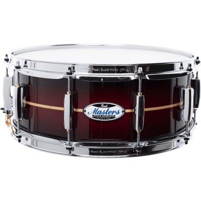 PEARL DRUMS MASTERS MAPLE COMPLETE 14X5.5 RED BURST STRIPE
