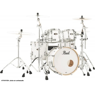PEARL DRUMS BATTERIE MASTER MAPLE GUM 3F FUSION 20SILVER WHITE SWIRL