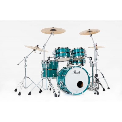 PEARL DRUMS MASTERS MAPLE PURE 20" GYROLOCK-L AQUA TURQUOISE STRIPE