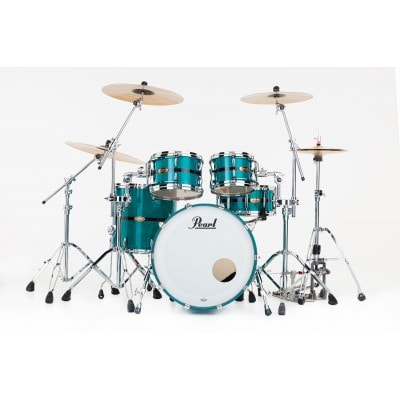MP4C924XSPSC-850 - MASTERS MAPLE PURE STAGE 22 4-PC SHELL PACK - AQUA TURQUOISE STRIPE