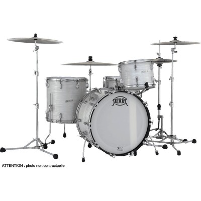 PRESIDENT PHENOLIC ROCK 22 PEARL WHITE OYSTER DRUM SET