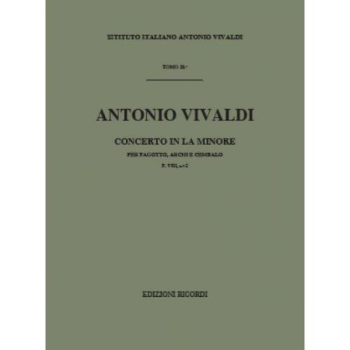 RICORDI VIVALDI A. - CONCERTO IN LA MIN. RV 498 - F.VIII/2 - BASSON