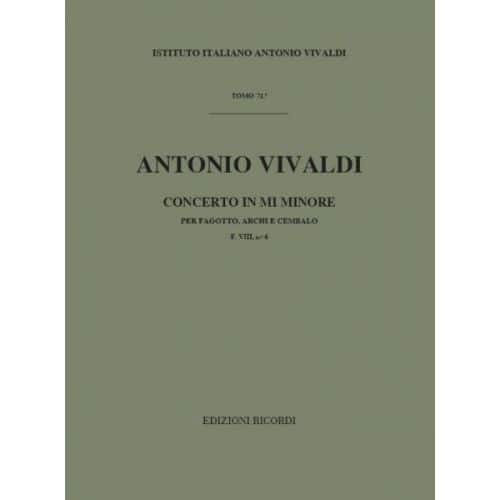 VIVALDI A. - CONCERTO IN MI MIN. RV 484 - F.VIII/6 - BASSON