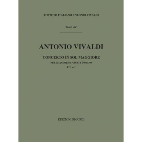 VIVALDI A. - CONCERTO IN SOL - MANDOLINE