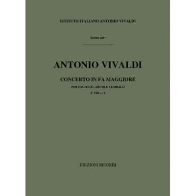 VIVALDI A. - CONCERTO IN FA MAGGIORE RV 485 F.VIII N°8 - SCORE