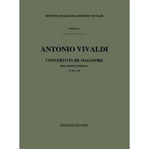 VIVALDI A. - CONCERTO IN RE RV 123 - F.XI/16 - CORDES ET BASSE CONTINUE