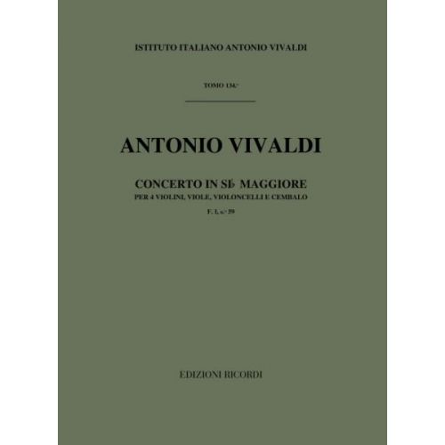 RICORDI VIVALDI A. - IN SI BEM. RV 553 - VIOLONS