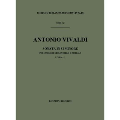 VIVALDI A. - SONATE IN SI MIN. OP.I N.11 RV 79 - 2 VIOLONS