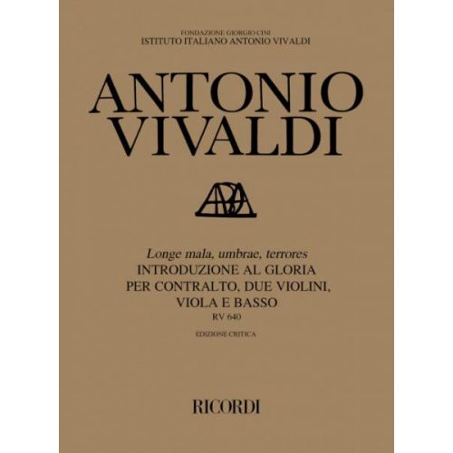 RICORDI VIVALDI A. - LONGE MALA, UMBRAE, TERRORES RV 640 - COMMENTAIRE CRITIQUE