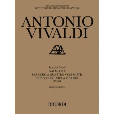 VIVALDI A. - IN EXITU ISRAEL SALMO 113 - CONDUCTEUR 