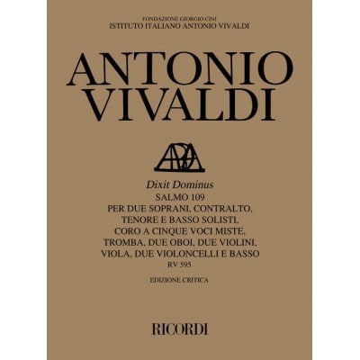 VIVALDI - DIXIT DOMINUS. SALMO 109 RV 595 - SCORE