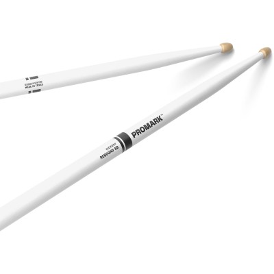 RBH595AW-WHITE - Rebound 5B Painted White Hickory Drumstick, Acorn Wood Tip
