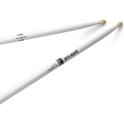 TX5AW-WHITE - Classic Forward 5A Painted White Hickory Drumstick, Oval Wood Tip