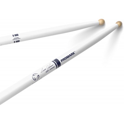 PRO MARK TXDC17W-WHITE - Scott Johnson Painted White Hickory Drumstick, Wood Tip