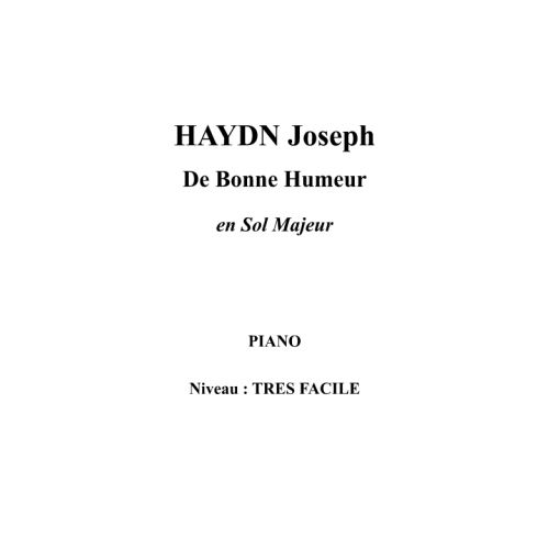 IPE MUSIC HAYDN JOSEPH - IN A MERRY MOOD IN G MAJOR - PIANO
